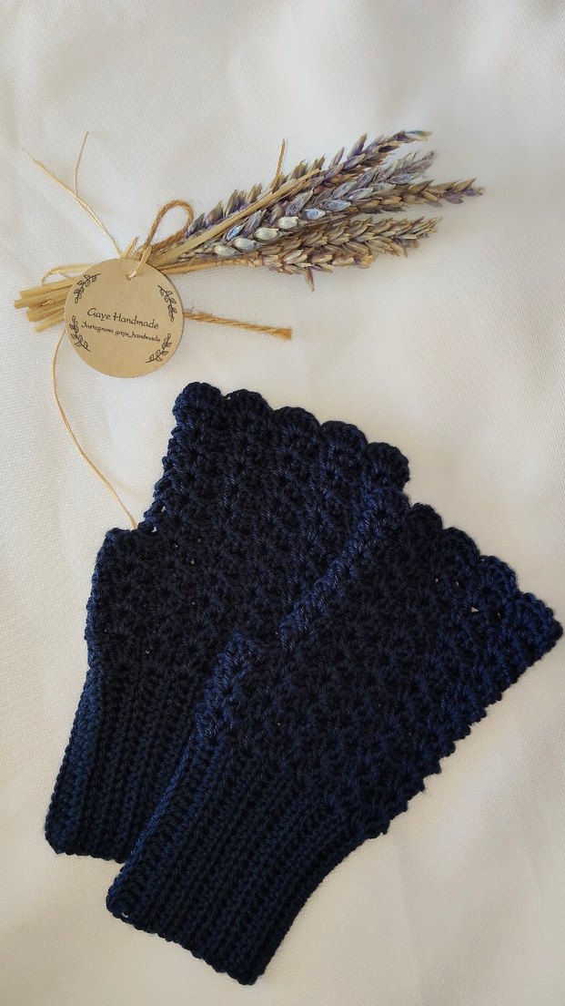 Renkli Örgü Kadın Eldivenleri - Görsel 5