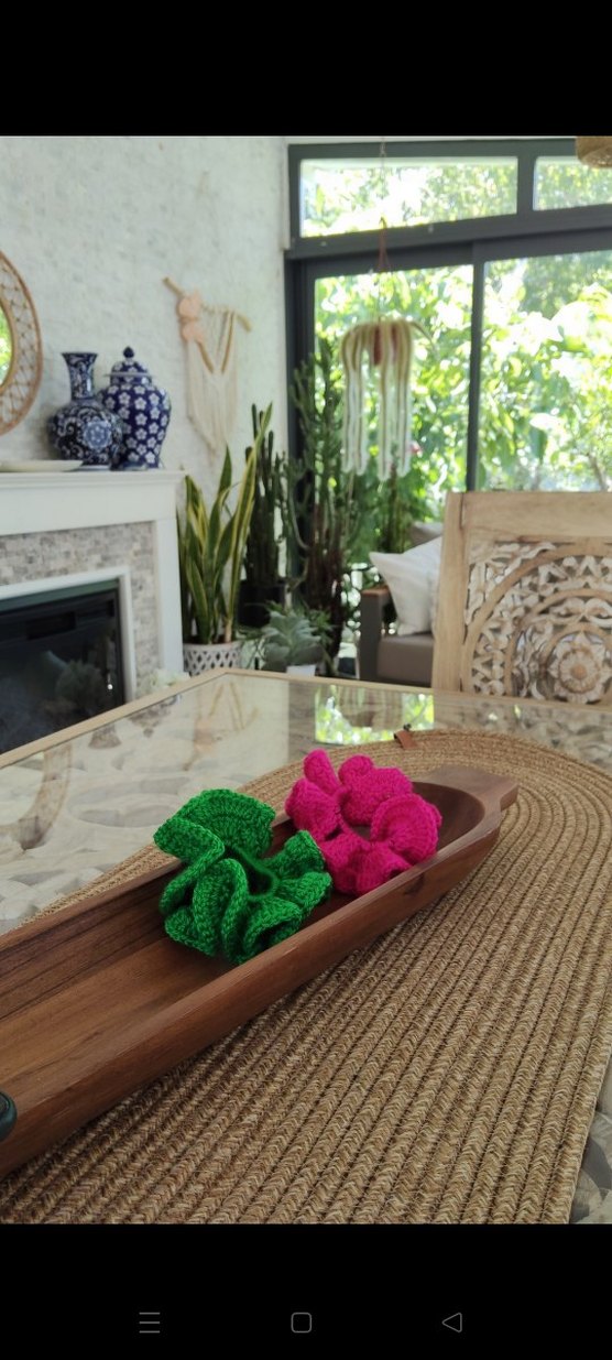 Pembe Fırfırlı Örgü Saç Tokası - Görsel 4