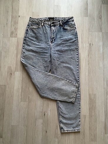 Mavi Buz Rengi Mom Jean Pantolon