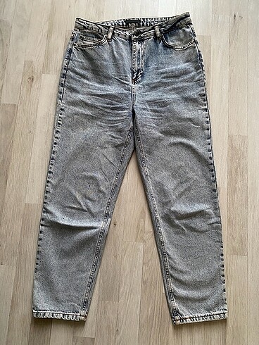 Diğer Mavi Buz Rengi Mom Jean Pantolon