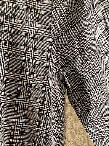 OXXO Ekoseli Uzun Kol Gri Elbise - Görsel 6