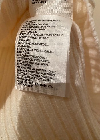 Beyaz Yüksek Yakalı İnce Triko Bej Kadın Kazak - Görsel 3