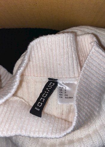 Beyaz Yüksek Yakalı İnce Triko Bej Kadın Kazak - Görsel 5