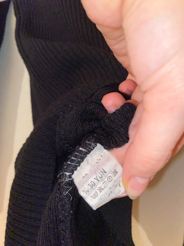 Siyah Balıkçı Yaka Kadın Örme Kazak - Görsel 2