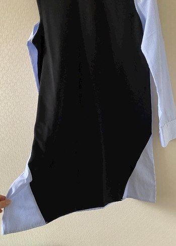 Omuz Detaylı Gömlek Yaka Elbise - Görsel 4