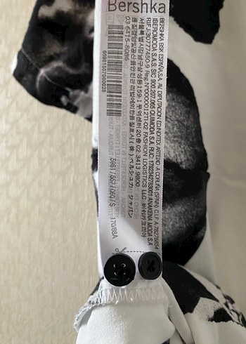 Bershka Desenli Siyah Beyaz Gömlek - Görsel 4