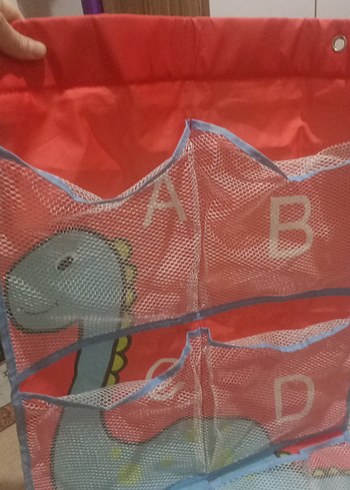 Çocuklar için Renkli Dinazor Baskılı Askılı Düzenleyici raf - Görsel 2