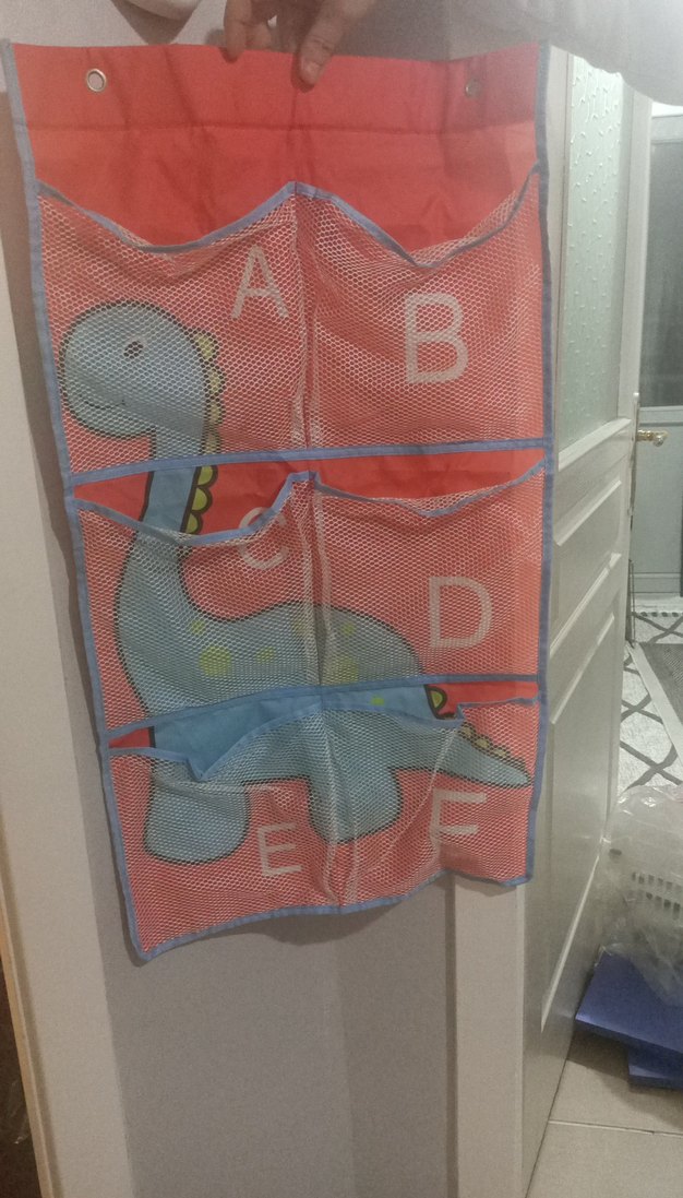 Çocuklar için Renkli Dinazor Baskılı Askılı Düzenleyici raf - Görsel 4