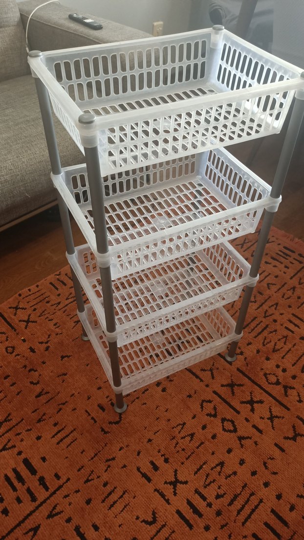 Beyaz Gri 5 Katlı Dolap Düzenleyici - Görsel 2