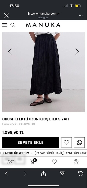 m Beden Manuka etek