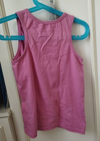 LCW Kız Çocuk Pembe Kolsuz Fırfırlı Tişört 7-8 yaş - Görsel 2