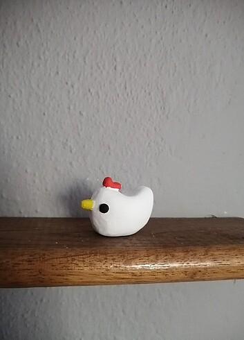  Beden Sevimli tavuk figür kil (handmade clay chicken fıgure)