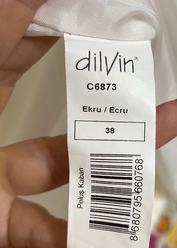 Beyaz Uzun Peluş Kadın Kaban - Görsel 5