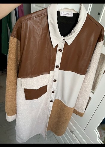 Kadın peluş tunik- Camel bej - Görsel 3