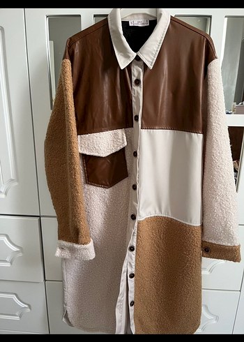 Kadın peluş tunik- Camel bej - Görsel 2