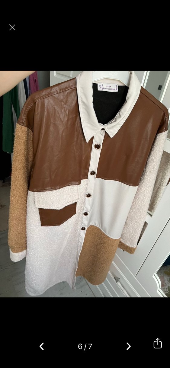 Kadın peluş tunik- Camel bej - Görsel 3