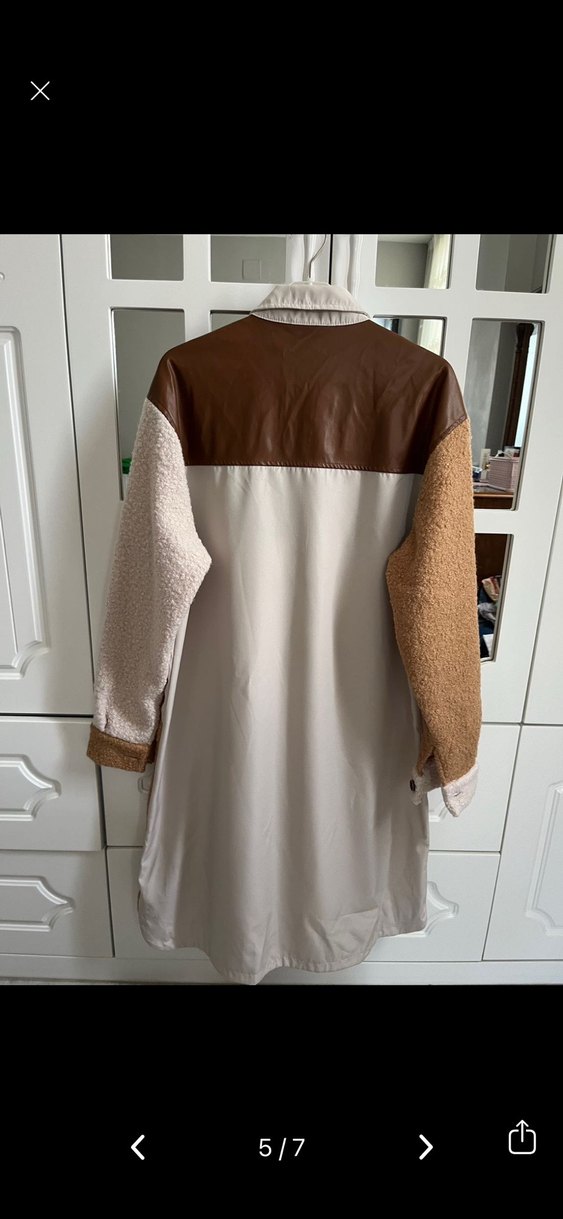 Kadın peluş tunik- Camel bej - Görsel 4