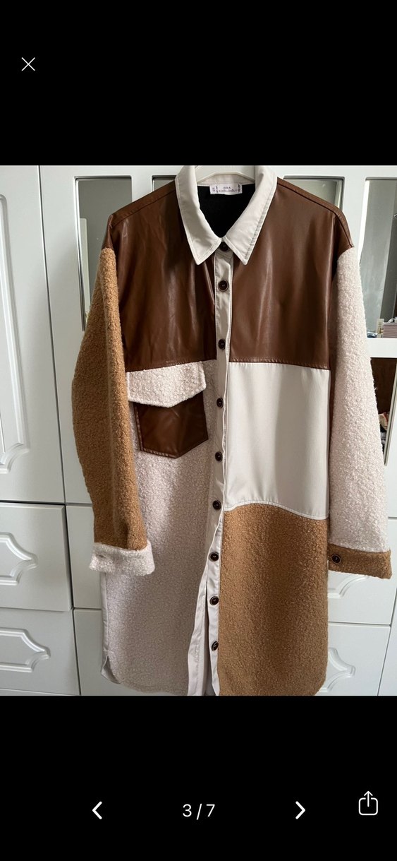 Kadın peluş tunik- Camel bej - Görsel 2