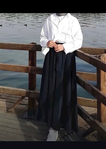 Kadın Paraşüt Etek Lacivert - Görsel 2