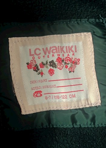 Kız çocuk yeşil Kapüşonlu Mont - Görsel 3