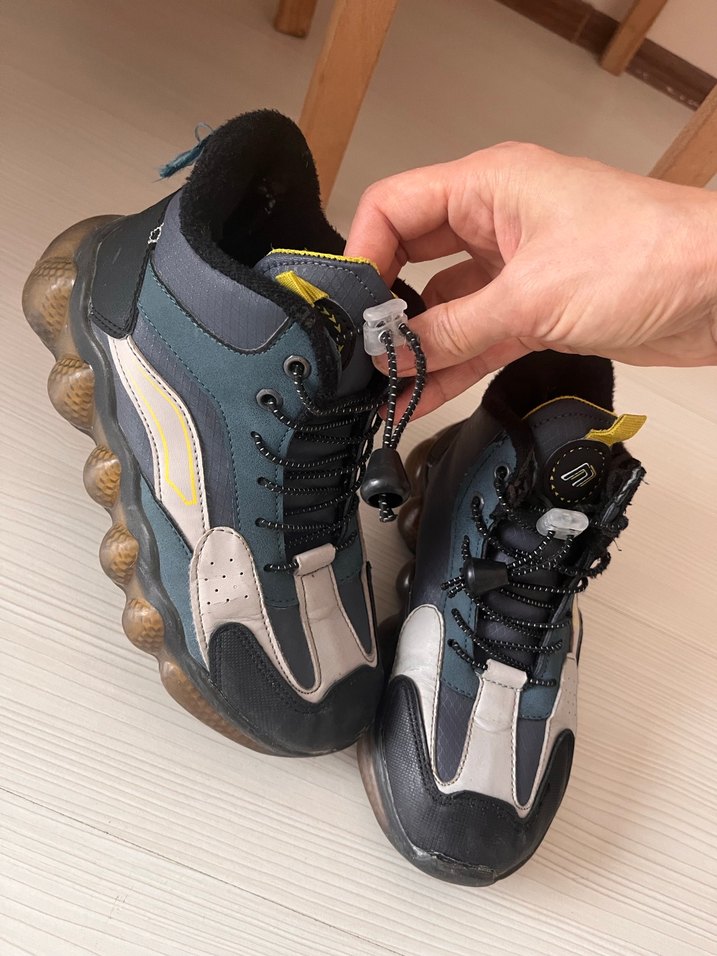 Gri Erkek Çocuk Bot Ayakkabı Bağcıklı - Görsel 4