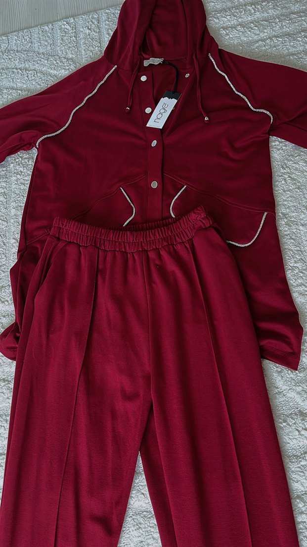 Bordo eşofman takım - Görsel 3