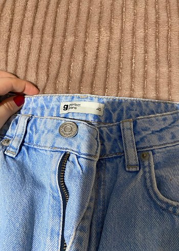 Mavi Kot Pantolon Mom Jean modeli - Görsel 3