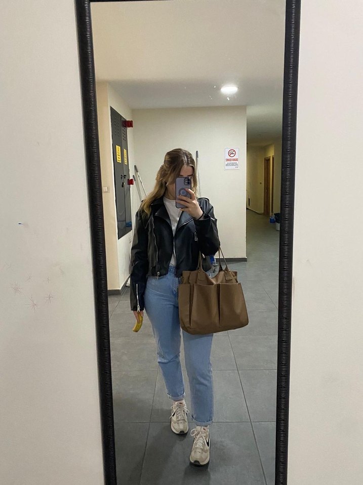 Mavi Kot Pantolon Mom Jean modeli - Görsel 4