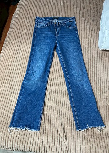 Kadın Lacivert Bootcut Jean Pantolon - Görsel 3