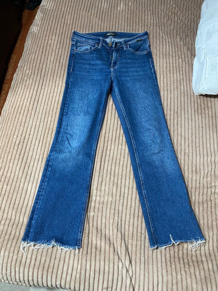 Kadın Lacivert Bootcut Jean Pantolon - Görsel 3