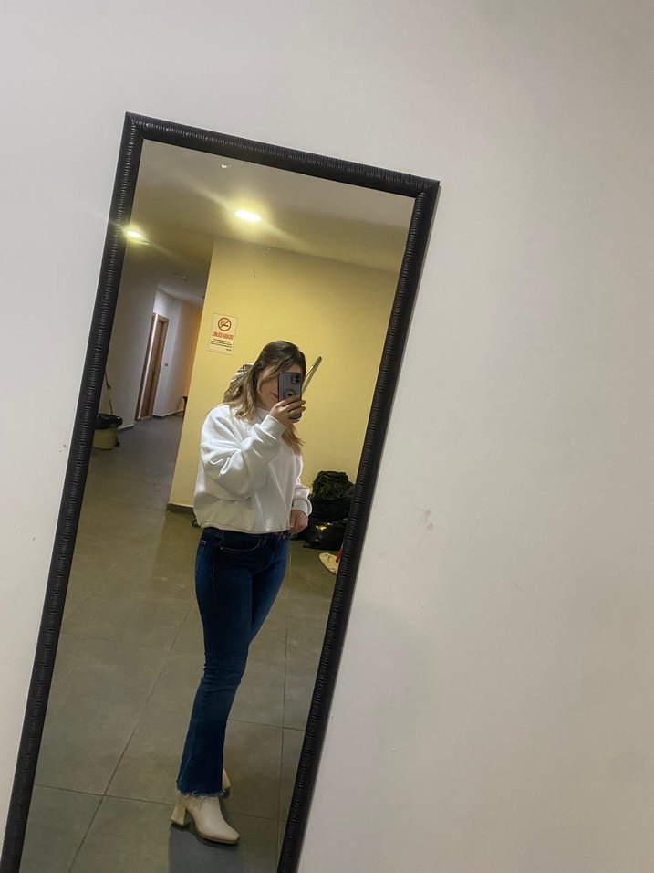 Kadın Lacivert Bootcut Jean Pantolon - Görsel 2