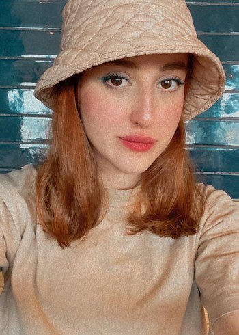 Siyah ve Bej Kadın Şapka - Görsel 2