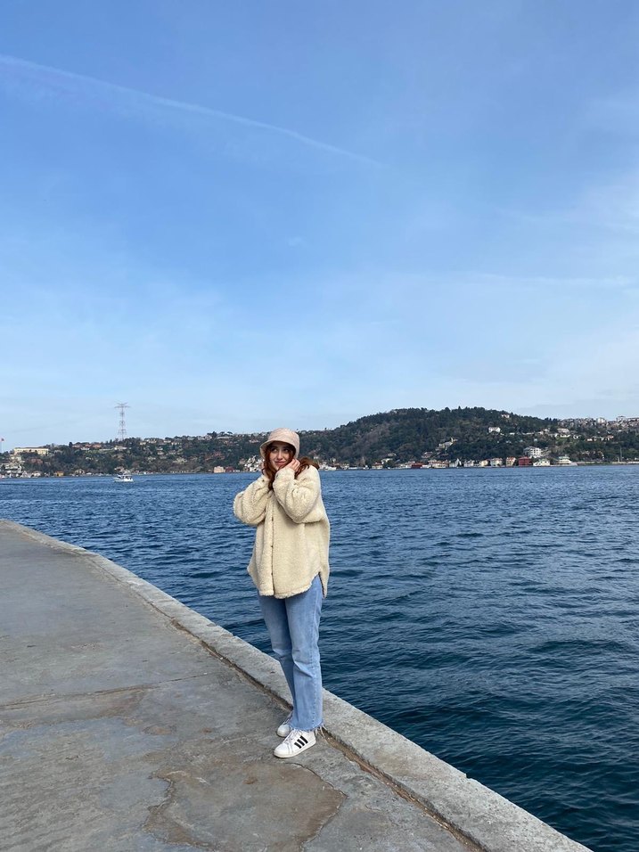 Siyah ve Bej Kadın Şapka - Görsel 3