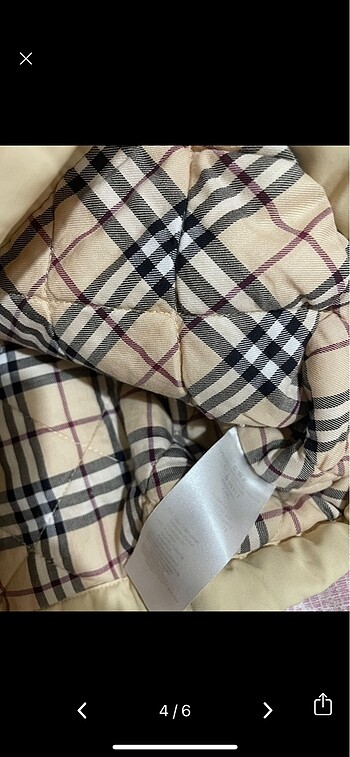 24-36 Ay Beden ten rengi Renk Burberry kız çocuk mont