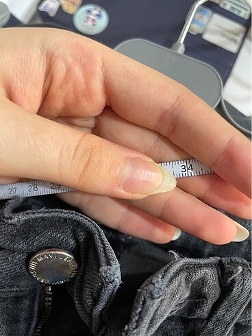 34 Beden siyah Renk mavi gold jean