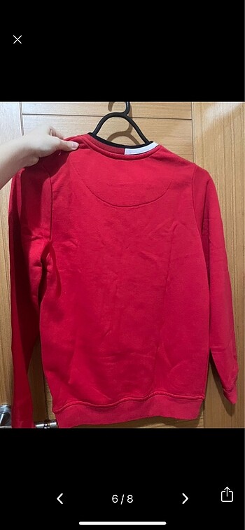 m Beden kırmızı Renk tommy hilfiger sweatshirt orijinal