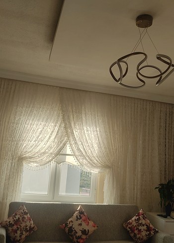 Modern Klasik Beyaz Tül Perde - Görsel 2