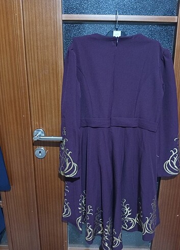 xl Beden bordo Renk Pantolonlu abiye takım
