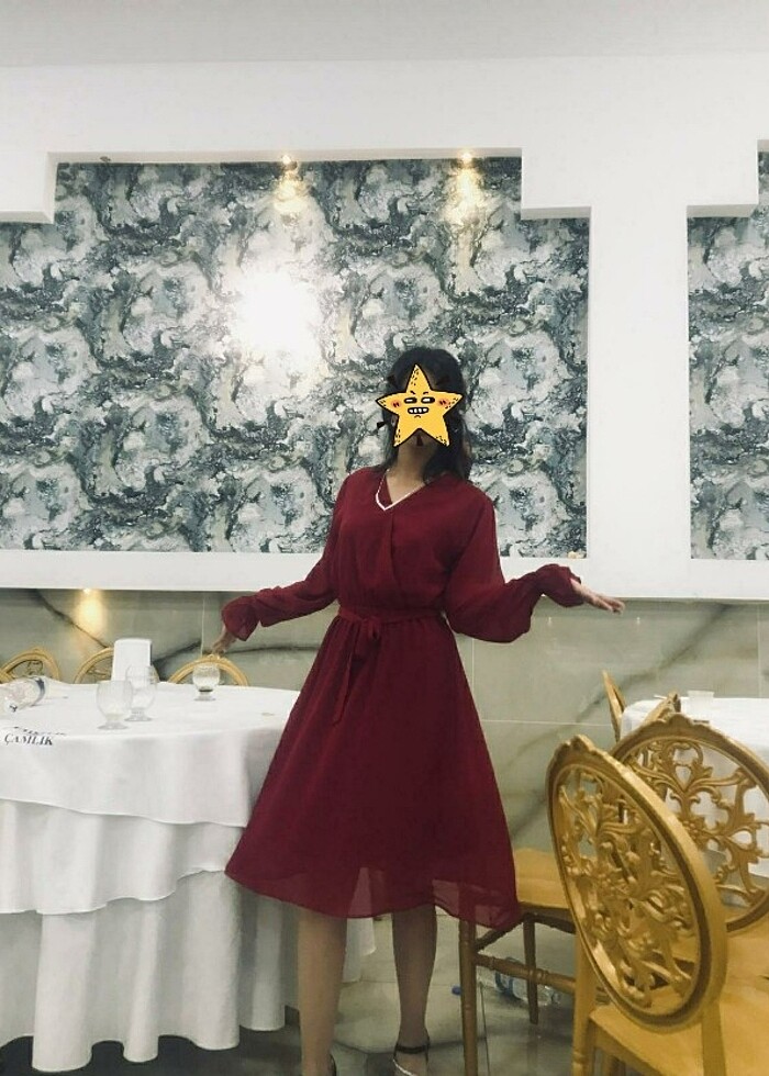 Midi boy tül elbise  - Görsel 3