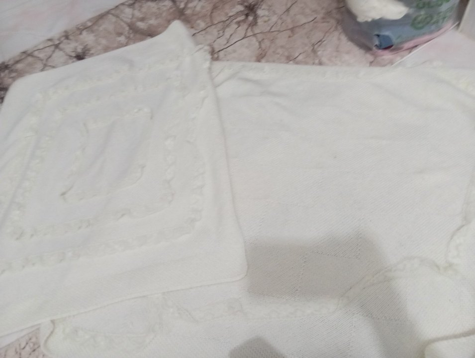 dantelli triko bebek battaniye - Görsel 5