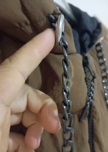 kapüşonlu şişme bayan mont - Görsel 4