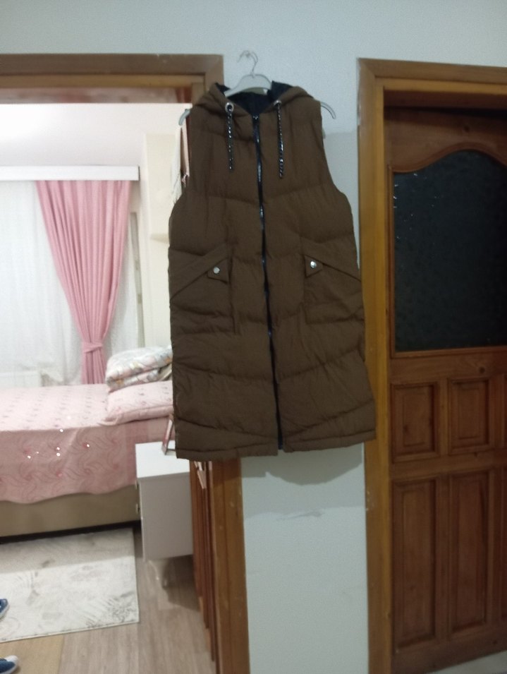 kapüşonlu şişme bayan mont - Görsel 2