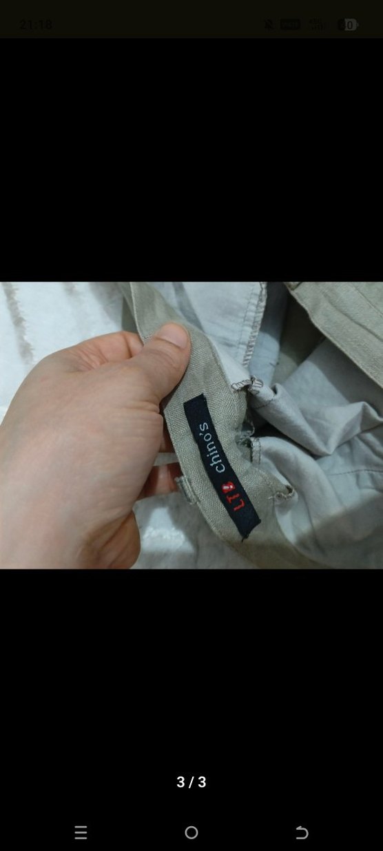 Düğmeli Nakışlı Keten Midi Kadın Pantolon - Görsel 3