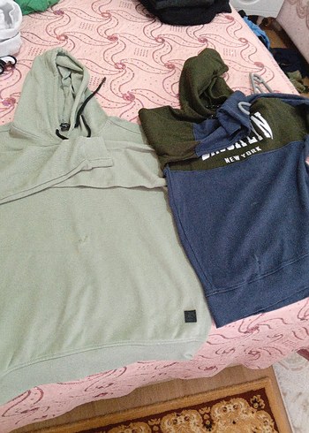 Gri Erkek Kapüşonlu Fermuarlı Sweatshirt - Görsel 8