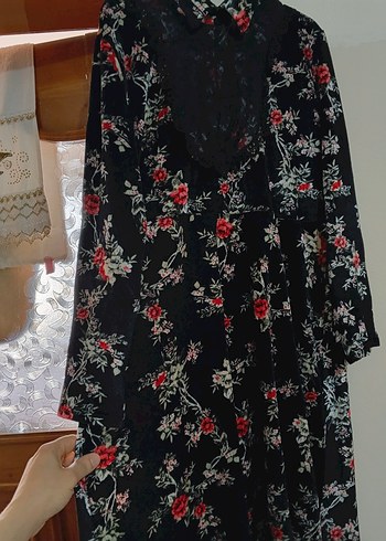 bayan tesettür kadife elbise - Görsel 2