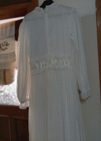 Uzun Beyaz elbise - Görsel 7