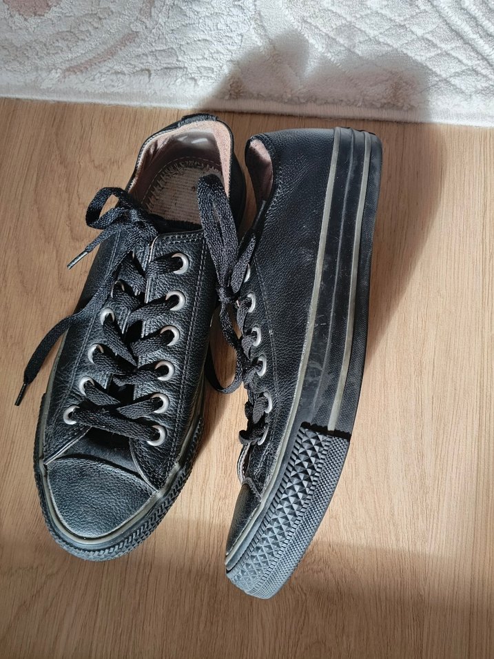 Siyah Bağcıklı Grunge Punk Kadın Spor Ayakkabı - Görsel 2