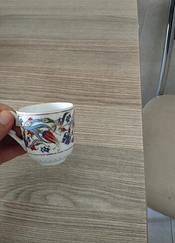 Varaklı topkapı model tek Türk kahve fincan