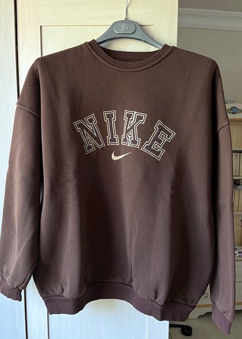 Nike Nike Kahverengi Baskılı oversize Sweatshirt