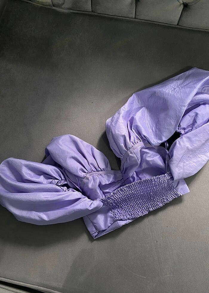 Lila crop üst - Görsel 4